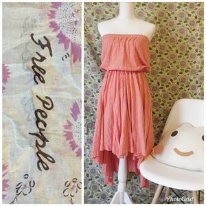 Free People strapless midi dress